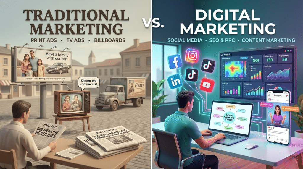 digital marketing vs Traditional marketing